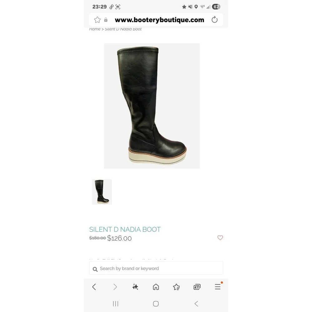 NWB Silent D Nadia Black Stretch Knee High Platform‎ Boots EU39 size 8/8.5